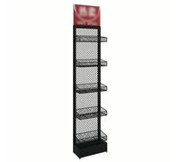 JLXJYS Snack Stand for Party, Crisps Grocery Rack Display Shelf for Counter/Convenience Stores/Kitchen, Portable Thickness Fast Food Restaurant Holder (Color : Black, Size : L 30cm/11.8in)