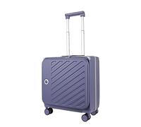 JLY 100% Polycarbonate Zipperless Luggage, Double TSA Locks Hardshell Suitcase with 4 Spinner Wheels, Aluminium Handle, Cabin Carry On, Flight Checked Travel Case (Mauve Lilac, Cabin (47cm 33L))