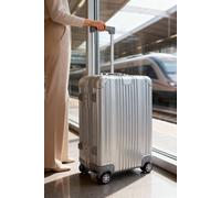 JLY 19 Inch Aluminum Alloy Carry-On with TSA Lock & Spinner Wheels in Silver JLY Silver