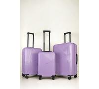 JLY 3 Piece Hard Shell Luggage Suitcase Set | 20'/24'/28' Suitcases in Lilac JLY Lilac
