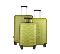 JLY 3-Piece Hardshell Luggage Set with TSA Lock & Spinner Wheels in Green | Size: 1 Pack JLY Green 1 Pack