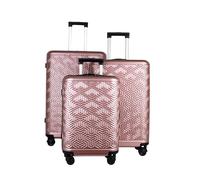 JLY 3-Piece Hardshell Luggage Set with TSA Lock & Spinner Wheels in Rose Gold | Size: 1 Pack JLY Rose Gold 1 Pack