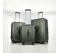 JLY 3 Piece Suitcase Set, Lightweight Hard Shell, TSA Lock, Built-in Cupholder in Dark Green | Size: 3 Pack JLY Dark Green 3 Pack