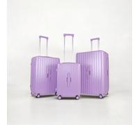 JLY 3 Piece Suitcase Set, Lightweight Hard Shell, TSA Lock, Built-in Cupholder in Lilac | Size: 3 Pack JLY Lilac 3 Pack