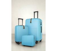 JLY 3 Piece Suitcase Set | Vanity Case + Cabin + Expandable Large Luggage in Aqua | Size: 3 Pack JLY Aqua 3 Pack