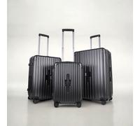 JLY 3 Piece Suitcase Set with Built-in Cupholder, Lightweight Luggage in Black | Size: 3 Pack JLY Black 3 Pack