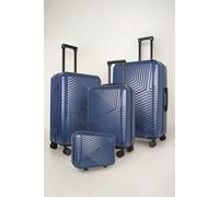 JLY 4 Piece Hard Shell Luggage Suitcase Set | 14'/20'/24'/28' Suitcases in Dark Blue JLY Dark Blue