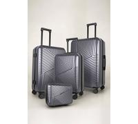 JLY 4 Piece Hard Shell Luggage Suitcase Set | 14'/20'/24'/28' Suitcases in Dark Grey JLY Dark Grey