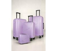 JLY 4 Piece Hard Shell Luggage Suitcase Set | 14'/20'/24'/28' Suitcases in Lilac JLY Lilac