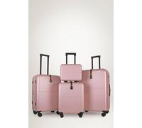 JLY 4 Pieces Premium Suitcase Set | Vanity + Cabin + Expandable Check-In in Light Pink | Size: 4 Pack JLY Light Pink 4 Pack