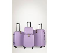 JLY 4 Pieces Premium Suitcase Set | Vanity + Cabin + Expandable Check-In in Lilac | Size: 4 Pack JLY Lilac 4 Pack