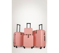 JLY 4 Pieces Premium Suitcase Set | Vanity + Cabin + Expandable Check-In in Peach | Size: 4 Pack JLY Peach 4 Pack