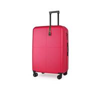 JLY Large Suitcase Expandable Hard Shell Luggage, Lightweight Check-in Spinner Case with TSA Lock, Covestro Polycarbonate, Silent Wheels, Waterproof Pockets - Berry Red