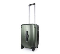 JLY Lightweight 3-Piece Luggage Set: Cabin, Medium & Large Suitcases with TSA Lock, Cupholder, Wet/Dry Divider, Durable PC+ABS Hard Shell (Hunter Green, S (54.5cm))