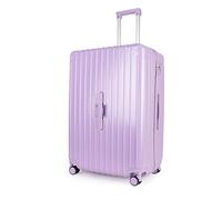 JLY Lightweight 3-Piece Luggage Set: Cabin, Medium & Large Suitcases with TSA Lock, Cupholder, Wet/Dry Divider, Durable PC+ABS Hard Shell (Mauve Lilac, L (75.5cm))