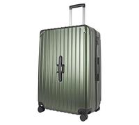 JLY Lightweight 3-Piece Luggage Set: Cabin, Medium & Large Suitcases with TSA Lock, Cupholder, Wet/Dry Divider, Durable PC+ABS Hard Shell (Hunter Green, L (75.5cm))