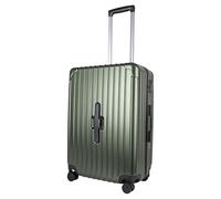 JLY Lightweight 3-Piece Luggage Set: Cabin, Medium & Large Suitcases with TSA Lock, Cupholder, Wet/Dry Divider, Durable PC+ABS Hard Shell (Hunter Green, M (66.5cm))