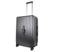 JLY Lightweight 3-Piece Luggage Set: Cabin, Medium & Large Suitcases with TSA Lock, Cupholder, Wet/Dry Divider, Durable PC+ABS Hard Shell (Onyx Black, M (66.5cm))