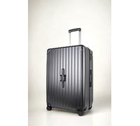 JLY Lightweight Hard Shell Suitcase w/ Cupholder | Robust ABS+PC, TSA Lock, Waterproof Pocket, Dual Spinner Wheels - Available in Size: Small JLY Black Large