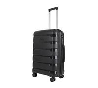 JLY Lightweight Polypropylene Luggage Set - 3 Sizes for Every Journey | Spinner Wheels, TSA Lock, Shock-Resistant Shell (Coal Black, Medium (66.5cm))