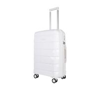 JLY Lightweight Polypropylene Luggage Set - 3 Sizes for Every Journey | Spinner Wheels, TSA Lock, Shock-Resistant Shell (White, Medium (66.5cm))