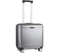 JLY Matte Metallic Black Suitcase - Premium100% German Bayer Polycarbonate Expandable Design Superior Organisation TSA Security Lock Ultra-Quiet Wheels (Metallic Grey, Tech (40cm))