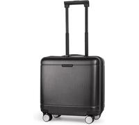JLY Matte Metallic Black Suitcase - Premium100% German Bayer Polycarbonate Expandable Design Superior Organisation TSA Security Lock Ultra-Quiet Wheels (Metallic Black, Tech (40cm))