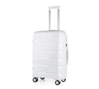 JLY Medium Suitcase 24' Inch Hard Shell Check In Luggage (Seafoam Green) - Lightweight & Durable, USB Charging Port, Secure TSA Lock, Dual Spinner JLY White Medium