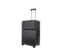 JLY Medium Suitcase 24' Inch Hard Shell Checked Luggage - Lightweight, Durable with Built-in Cupholder, TSA Lock, Dual Spinner Wheels in Black JLY Black Medium