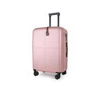 JLY Medium Suitcase Check in Expandable Hard Shell Luggage with 4 Spinner Wheels, TSA Lock, Covestro Polycarbonate, Wet/Dry Pockets, Lightweight Travel Bag - Rose Pink