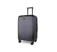 JLY Medium Suitcase Check in Expandable Hard Shell Luggage with 4 Spinner Wheels, TSA Lock, Covestro Polycarbonate, Wet/Dry Pockets, Lightweight Travel Bag - Black