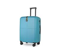 JLY Medium Suitcase Check in Expandable Hard Shell Luggage with 4 Spinner Wheels, TSA Lock, Covestro Polycarbonate, Wet/Dry Pockets, Lightweight Travel Bag - Aqua Blue