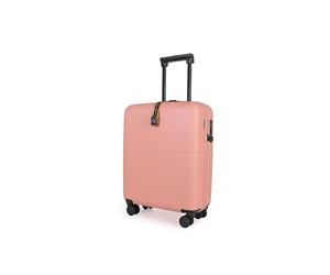 JLY Premium Black Suitcase Set 100% German Bayer Polycarbonate Superior Organisation TSA Security Lock Ultra-Quiet Wheels (1 Piece, Blush Peach, S (55cm))