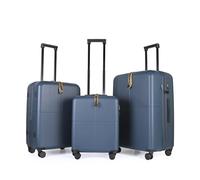 JLY Premium Hard Suitcase Set of 3 - 100% German Covestro Polycarbonate Luggage with 4 Spinner Wheels, TSA Lock, Superior Organisation - Small + Medium + Large - Aegean Blue
