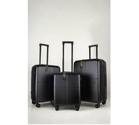 JLY Premium Hard Suitcase Set of 3 - 100% German Covestro Polycarbonate Luggage with 4 Spinner Wheels, TSA Lock, Superior Organisation - Small + Medium + Large - Black