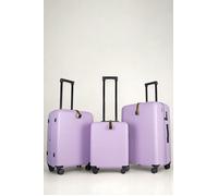JLY Premium Hard Suitcase Set of 3 - 100% German Covestro Polycarbonate Luggage with 4 Spinner Wheels, TSA Lock, Superior Organisation - Small + Medium + Large - Lavender Purple