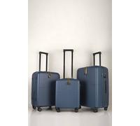JLY Premium Suitcase Set, 100% Makrolon PC, 3PCS with Expandable Check-In in Navy | Size: 3 Pack JLY Navy 3 Pack