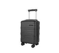 JLY Ryanair-Size Underseat Cabin Bag 40x30x20cm, Hard Shell, Black | ABS hard shell, detachable 360° spinner wheels, 3-step handle, combination lock, lined interior. Fits Ryanair & Wizz Air.