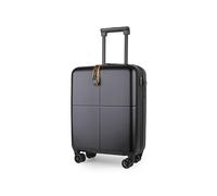 JLY Small Cabin Suitcase Lightweight Carry-On Luggage, Hard Shell 100% Covestro Polycarbonate, TSA Lock, Silent Wheels, Waterproof Pocket, Airline Approved Hand Luggage - Black