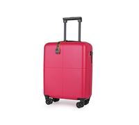 JLY Small Cabin Suitcase Lightweight Carry-On Luggage, Hard Shell 100% Covestro Polycarbonate, TSA Lock, Silent Wheels, Waterproof Pocket, Airline Approved Hand Luggage - Berry Red