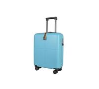 JLY Small Cabin Suitcase Lightweight Carry-On Luggage, Hard Shell 100% Covestro Polycarbonate, TSA Lock, Silent Wheels, Waterproof Pocket, Airline Approved Hand Luggage - Aqua Blue