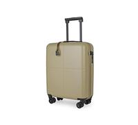 JLY Small Cabin Suitcase Lightweight Carry-On Luggage, Hard Shell 100% Covestro Polycarbonate, TSA Lock, Silent Wheels, Waterproof Pocket, Airline Approved Hand Luggage - Olive Green