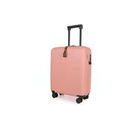 JLY Small Cabin Suitcase Lightweight Carry-On Luggage, Hard Shell 100% Covestro Polycarbonate, TSA Lock, Silent Wheels, Waterproof Pocket, Airline Approved Hand Luggage - Blush Peach