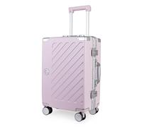JLY Small Carry-On Suitcase, Hardshell, Zipperless, TSA Locks, Purple
