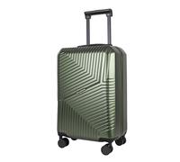 JLY Swirf Compact Spinner Suitcase Hunter Green - Lightweight Carry-On Travel Case with TSA Lock, Coffee Cup Holder, Scratch-Resistant Shell, Cabin Approved