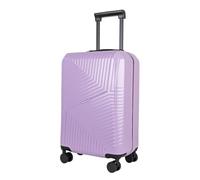 JLY Swirf Medium Checked Luggage - Mauve Lilac Lightweight Hard Shell Suitcase with TSA Lock, Spinner Wheels & Organised Interior for 4-10 Day Travel