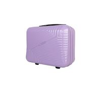 JLY Swirf Travel Vanity Case - Compact Hard Shell Cosmetic Organizer with Waterproof Pocket - Mauve Lilac Makeup Case for Carry On, Toiletries & Beauty Essentials