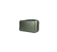 JLY Swirf Vanity Travel Case - Hunter Green Waterproof Hard Shell Makeup Organiser with Strap & Compartments, 40×20×25cm