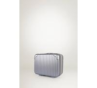 JLY Travel Makeup Vanity Case Lightweight Strap-on Toiletries Organiser in Metallic Silver JLY Metallic Silver