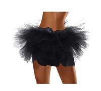 Jlywjx Women's Five Layer American Mesh Cake Skirt Tutu Skirt Mesh Skirt Cosplay Tutu Skirt Beach Adult Five Layer TU TU Skirt Womens Tennis Skirt (Black, One Size)
